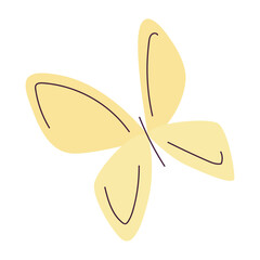 Isolated colored butterfly sketch icon Vector illustration