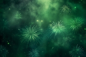Beautiful colorful firework display for celebration, Pakistan Day