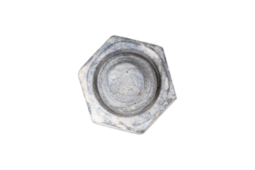 Old Metal male square nut screw nail heads isolated on cut out PNG. To attach structure of wall to be strong for house or various industrial. Bolts and screws.