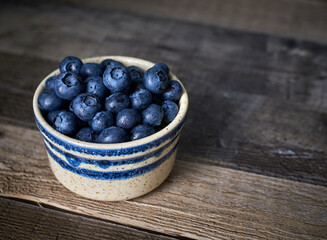 Bowl of Fresh Blueberries 