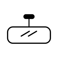 Car mirror, icon, vector illustration flat design on white background..eps