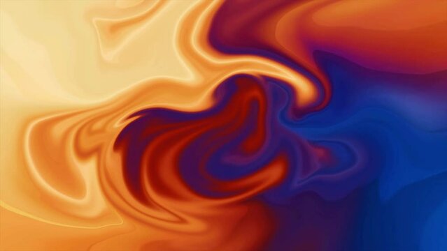 3840x2160 25 Fps. Swirls of marble. Liquid marble texture. Marble ink colorful. Fluid art. Very Nice Abstract Colorful Design Orange Blue Swirl Texture Background Marbling Video. 3D Abstract, 4K.