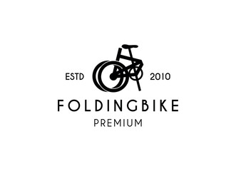 Fototapeta premium folding bike logo vector illustration