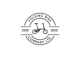 folding bike logo vector illustration