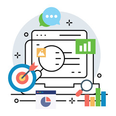 Search results illustration design. Search data design