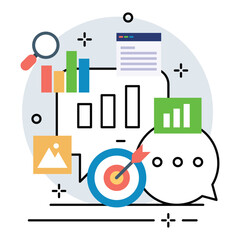 Obraz premium Chat illustration design. Business communication design