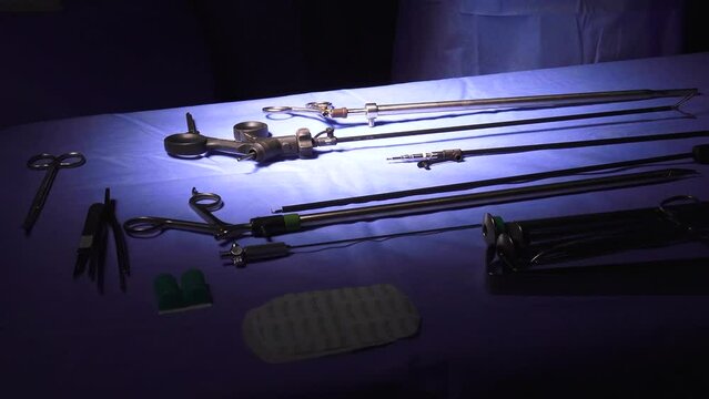 Necessary tools for a Laparoscopic Surgery performed in the hospital