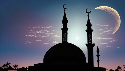 Fototapeta premium mosque at night