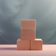 wooden block and business growth concept