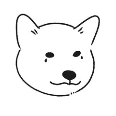dog, animal, cartoon, pet, vector, white, illustration, cute, mammal, puppy, isolated, cat, head, wolf, breed, canine, chihuahua, funny, happy, tail, pets, face, character, icon, black, dalmatian