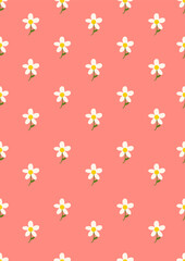 Seamless pattern with daisy Eps 10 vector.