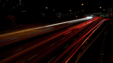 Fototapeta na wymiar Speed of light in Toronto City
