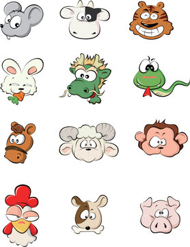 Expressing the 12 Korean gods with characters. Making various animals in a cute way