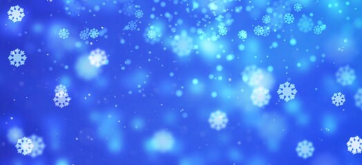 Fototapeta na wymiar Snowflakes on a blue background. New Year and Christmas concept.