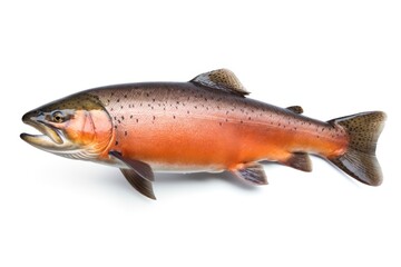 Naklejka premium Detailed illustration of a Pacific Salmon fish isolated on a white background,