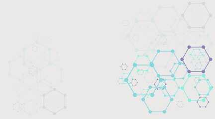 Modern hexagon background template. Vector design