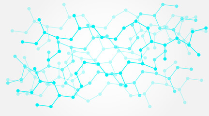 Modern abstract background, Molecular structure, Vector design
