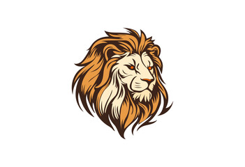 lion head brave vector design