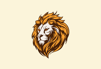 lion head wildlife vector logo