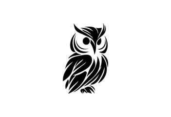 Wandcirkels aluminium owl bird vector © ria