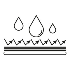 Waterproof icon. Vector illustration. stock image.