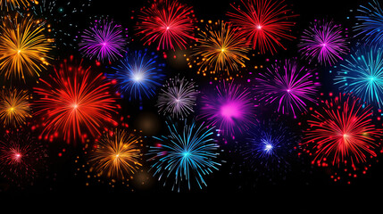 Happy New Year background. Fireworks background