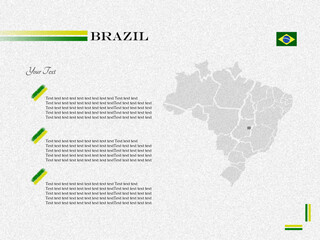 Brazil Vector Infographic Map, Using For Presentation , Website or print.