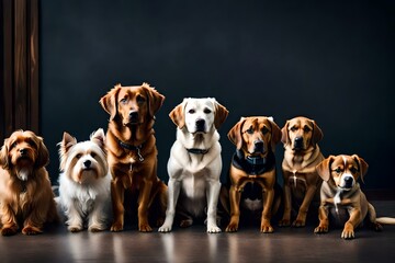 Dogs background made with Generative AI