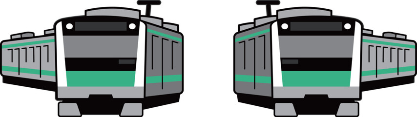 緑のラインのは行った列車