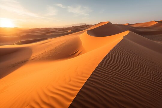 High definition beautiful desert scenery big picture made with Generative AI © JackDong