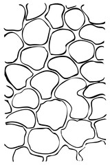 stone wall background, black white simple vector hand draw sketch
