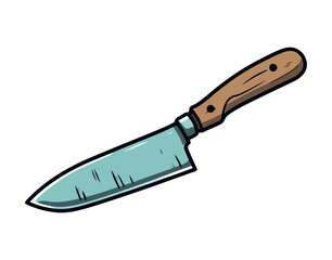 Sharp steel blade, handle with care