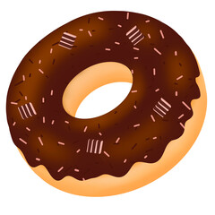 donut with chocolate icing