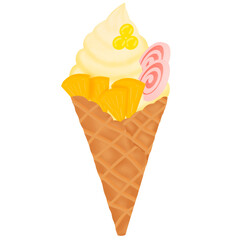 ice cream cone pineapple