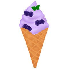 ice cream cone blueberry