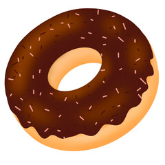 donut with chocolate icing