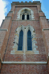 A view of the tower on the Cathedral of St Michael and St John in Bathurst, Australia