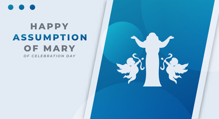 Assumption of Mary Celebration Vector Design Illustration for Background, Poster, Banner, Advertising, Greeting Card