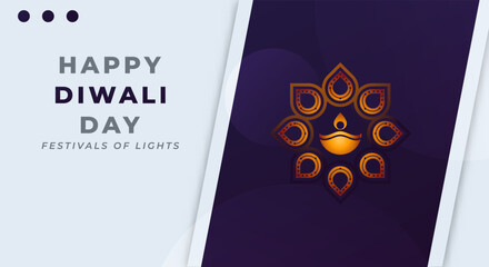 Happy Diwali Day Celebration Vector Design Illustration for Background, Poster, Banner, Advertising, Greeting Card