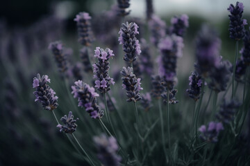 Obraz premium closed-up lavender in the field