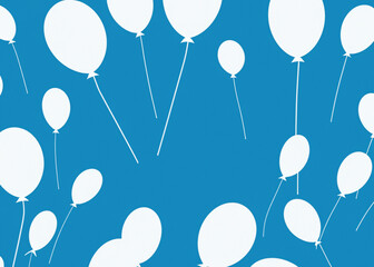 abstract birthday festive background with balloons, happy birthday or event celebration wallpaper created with generative ai technology
