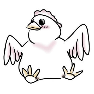 Chicken doodle cartoon
