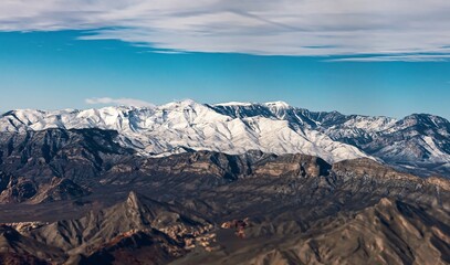 snow covered mountains