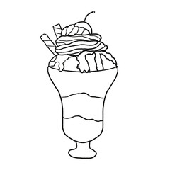 Ice cream hands drawn 
