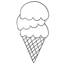 Ice cream hands drawn 