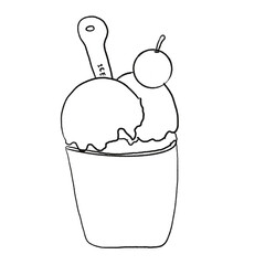 Ice cream hands drawn 