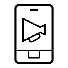 Advertising on mobile phone icon