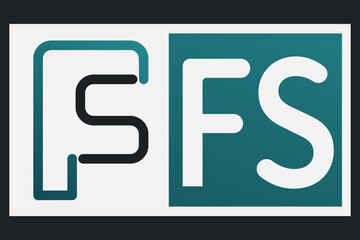 Letter  F and S logo vector