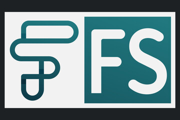 Letter  F and S logo vector