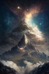 Celestial mountain in a daydreaming world 